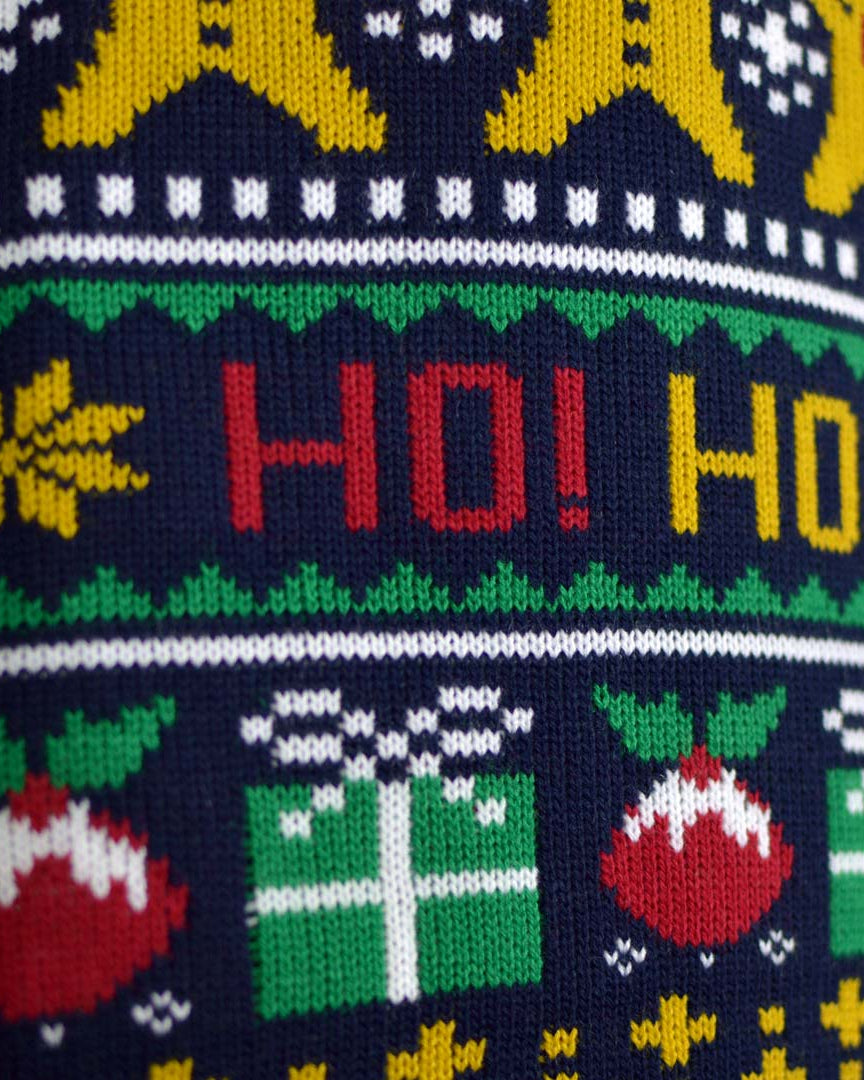 detail Santa Ho Ho Ho! Couple's Christmas Jumper