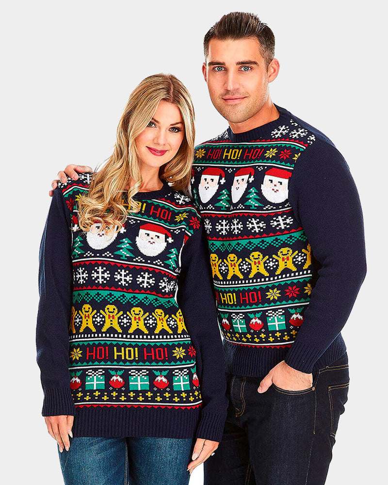 Santa Ho Ho Ho! Couple's Christmas Jumper