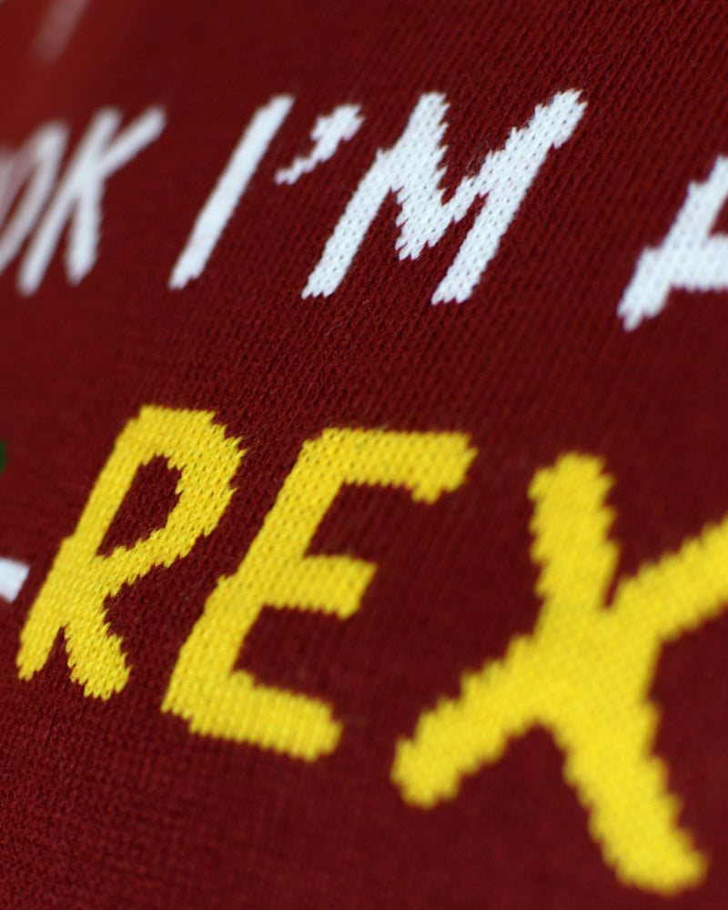 Tree-Rex LED light-up Couple's Christmas Jumper detail