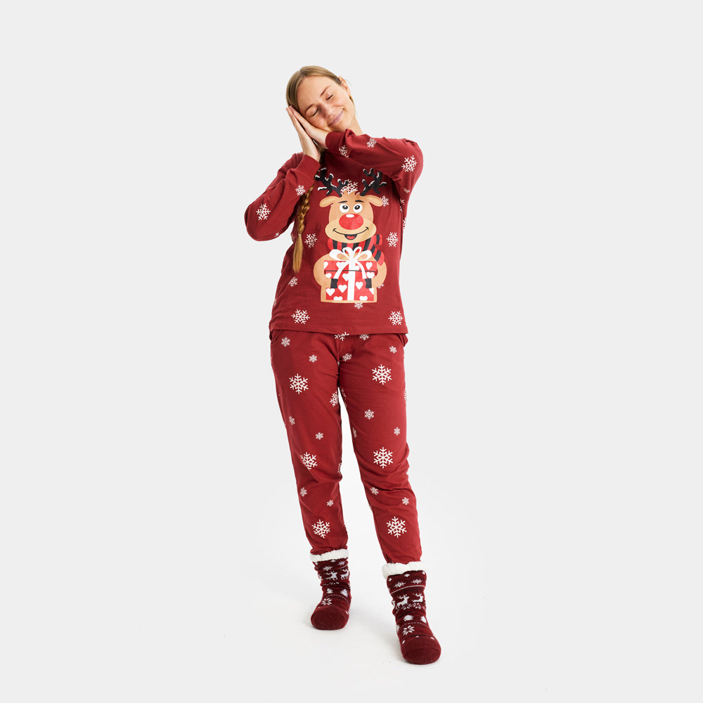 Women Rudolph the Reindeer Red Christmas Pyjama