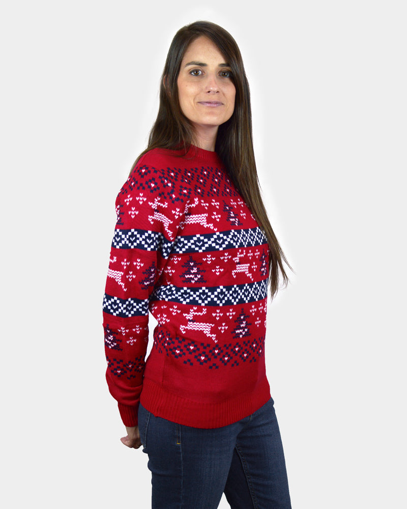 Canada Red Boys and Girls Christmas Jumper Womens