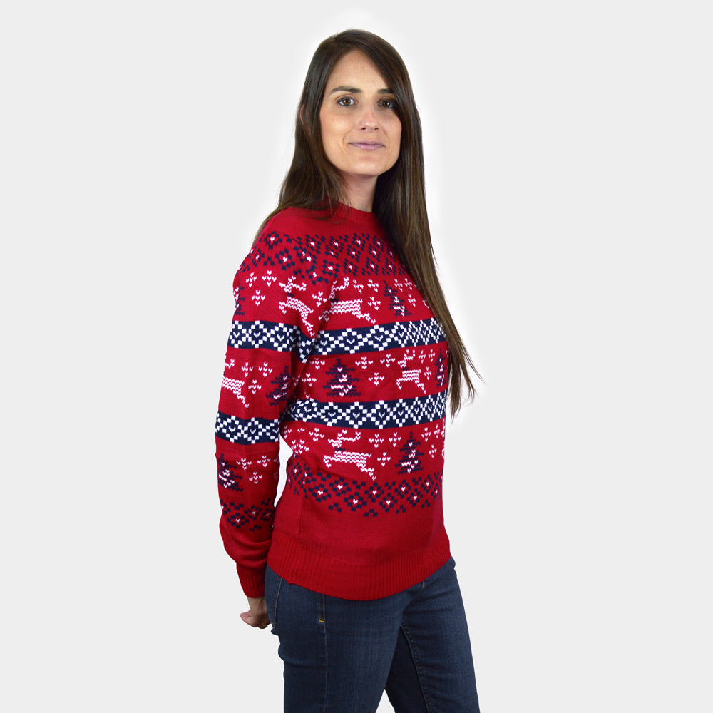 Canada Red Boys and Girls Christmas Jumper Womens
