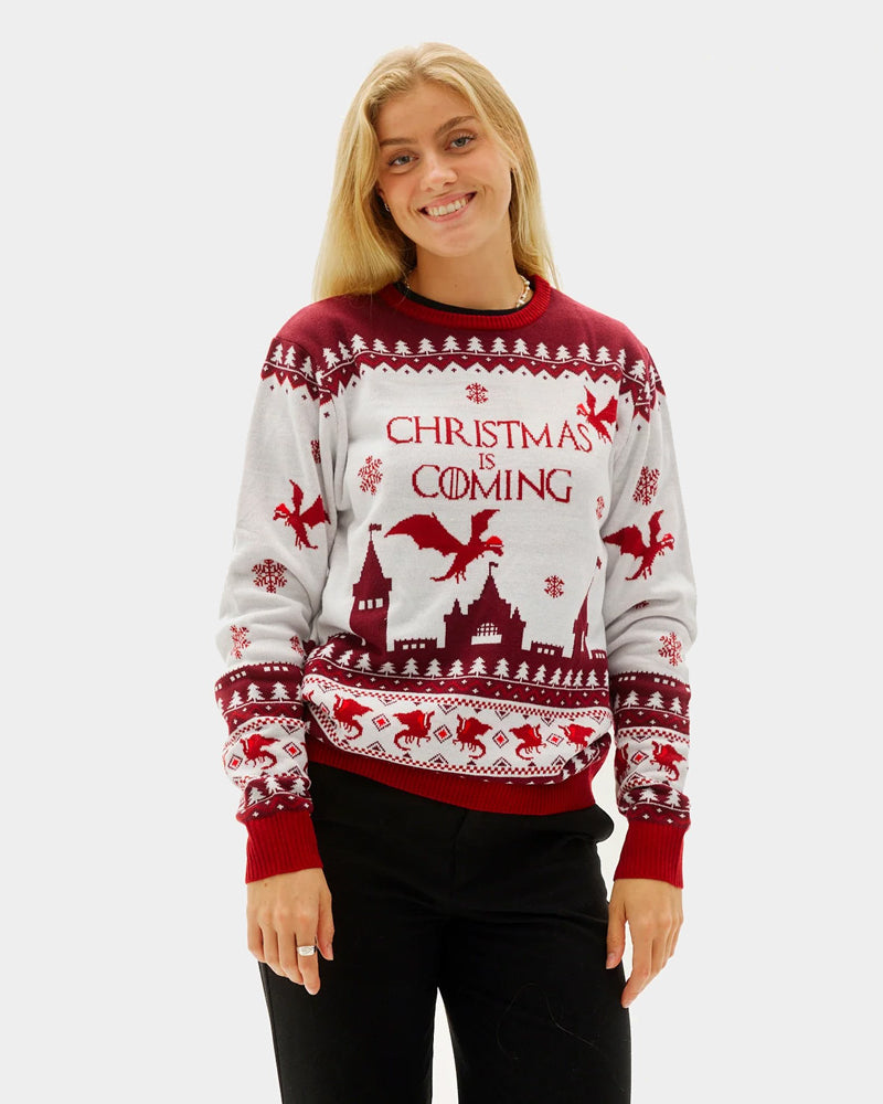 womens "Christmas is Coming" Couple's Christmas Jumper