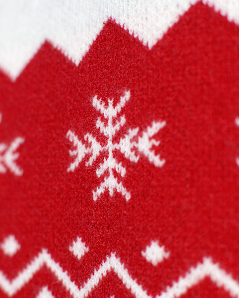 Womens Christmas Jumper Adorable Reindeer Red