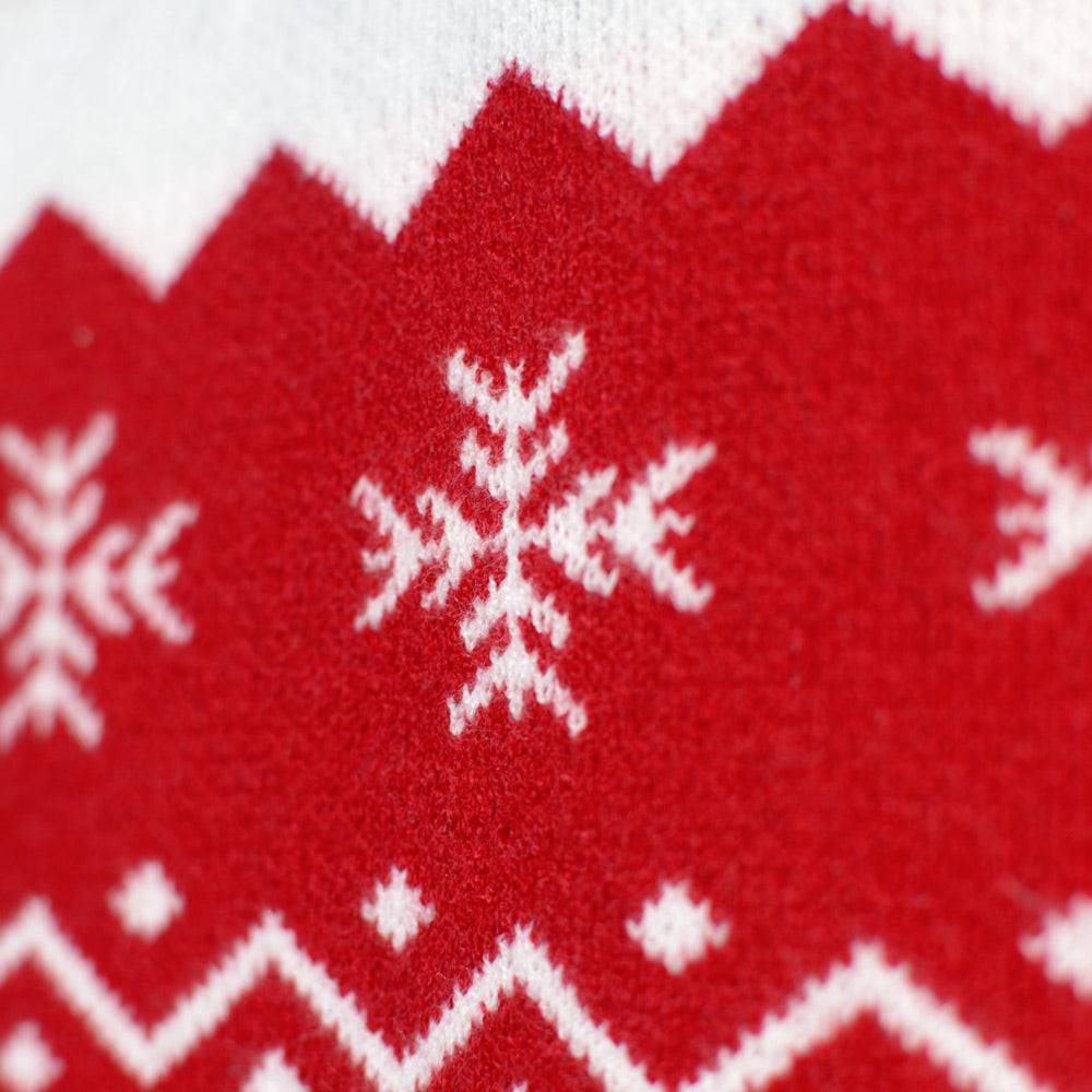 Womens Christmas Jumper Adorable Reindeer Red