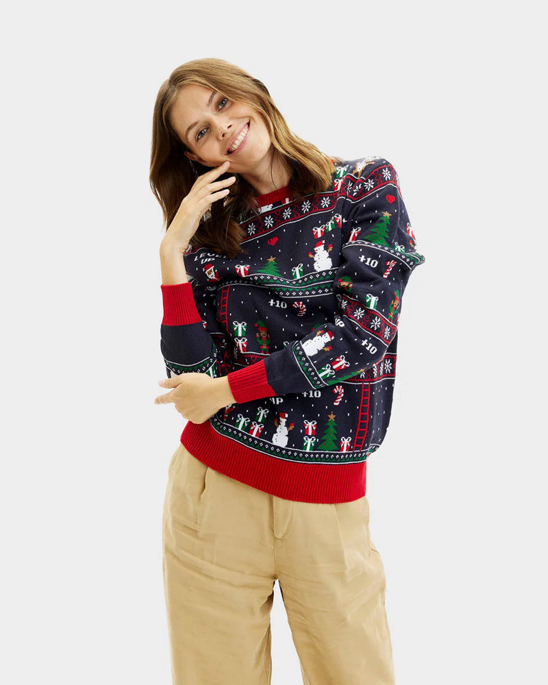 Womens Christmas Jumper Gaming Vintage