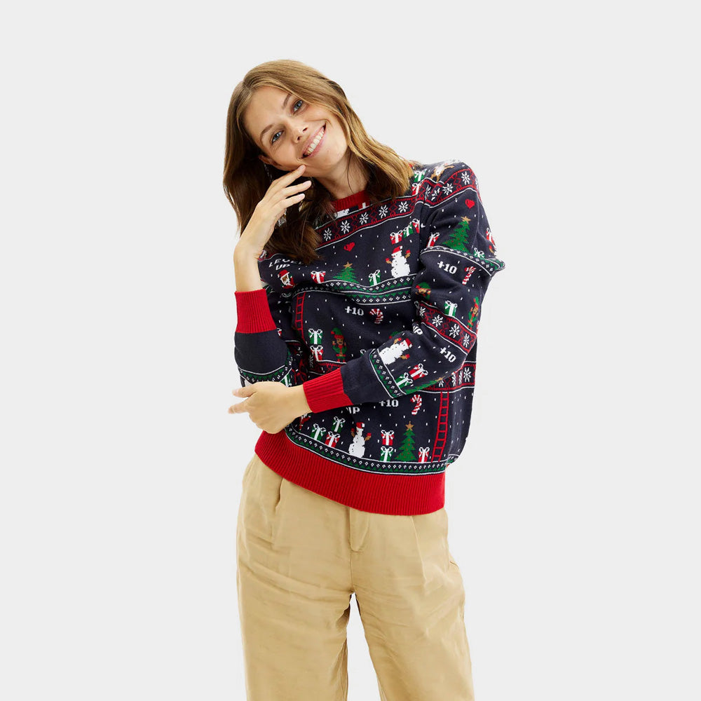 Womens Christmas Jumper Gaming Vintage
