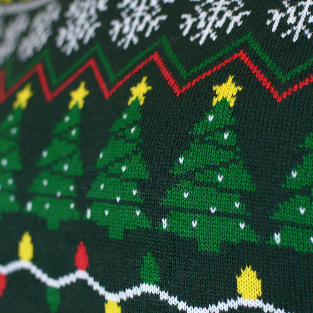 Womens Christmas Jumper Happy Holidays Green