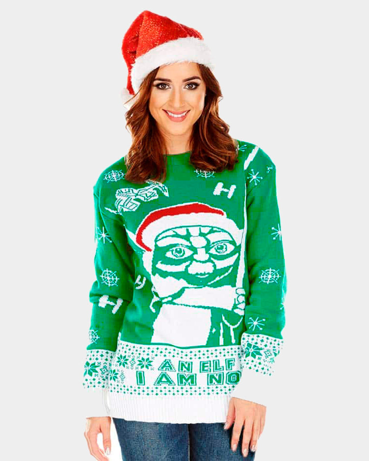 womens I am Not an Elf Couple's Christmas Jumper