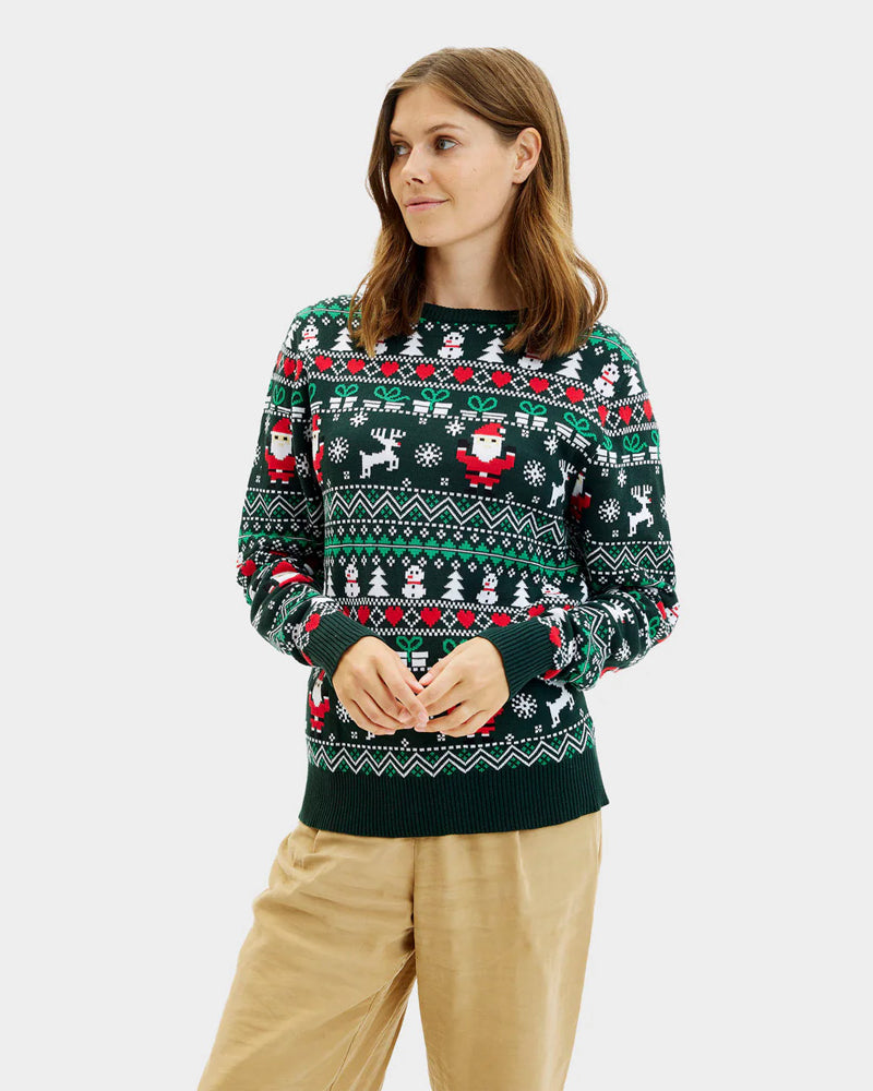 Womens Jolly Green Organic Cotton Christmas Jumper