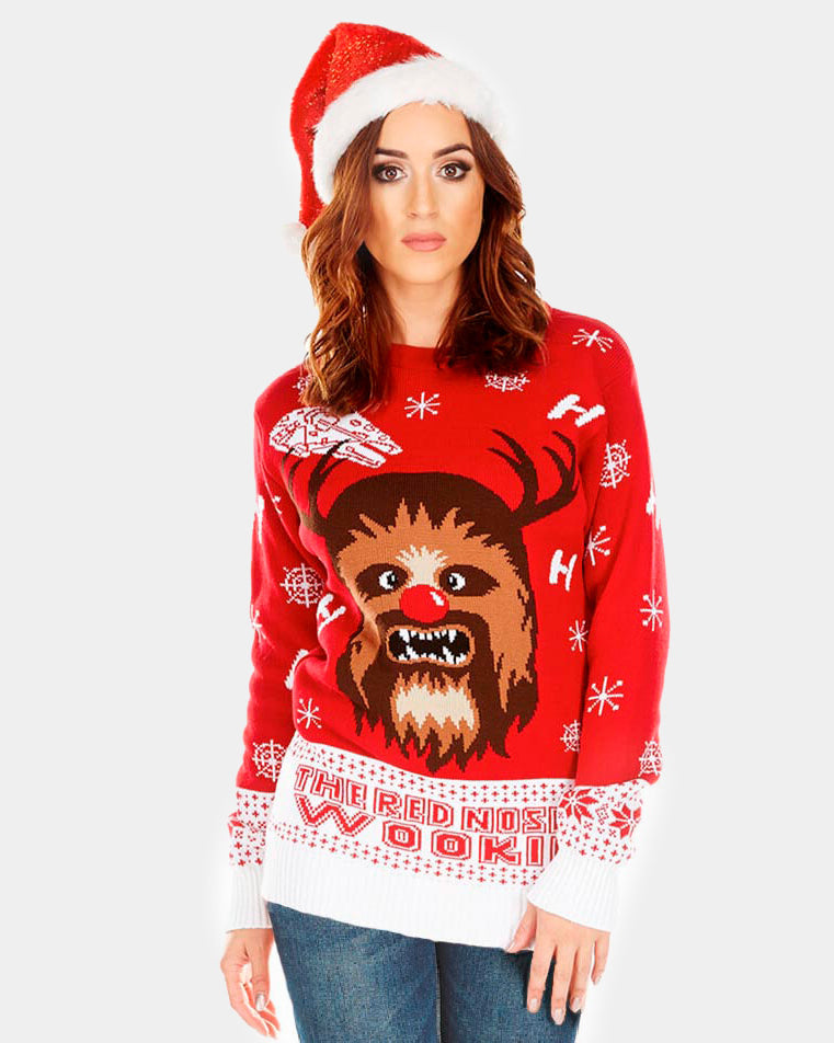 womens Wookiee Couple's Christmas Jumper