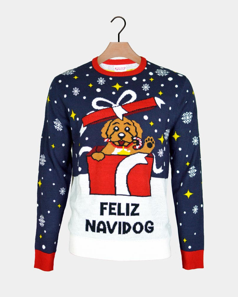 Boys and Girls Christmas Jumper Feliz Navidog