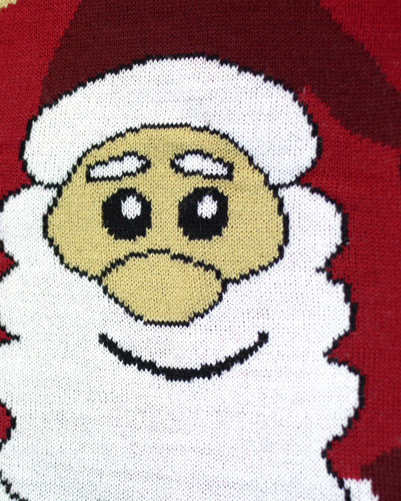 Boys and Girls Christmas Jumper with Santa and Rudolph Smiling Detail
