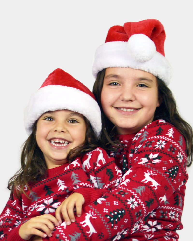 Kids Christmas Deluxe Santa Hat Girls