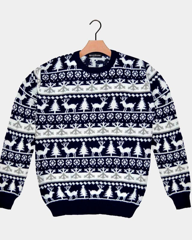Christmas Jumper with Reindeers and Trees Strips 2021