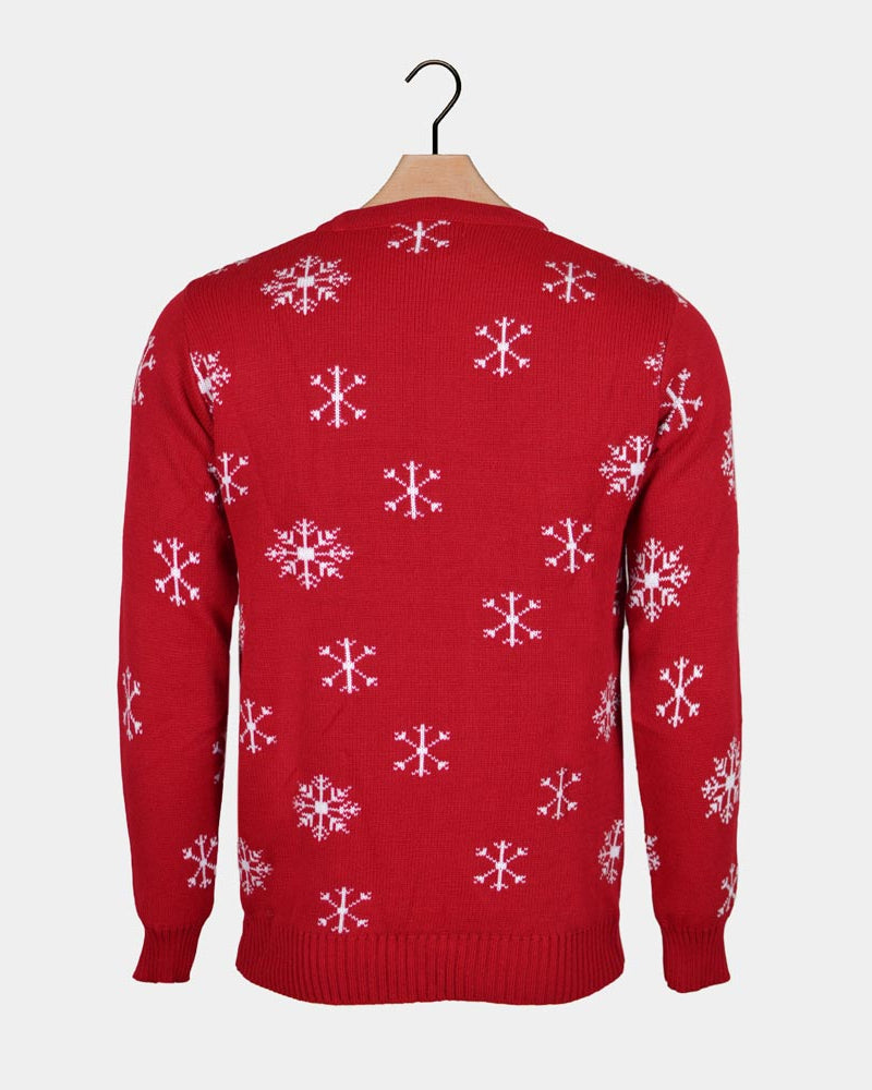 Christmas Jumper Santa and Reindeer with Sunglasses Back