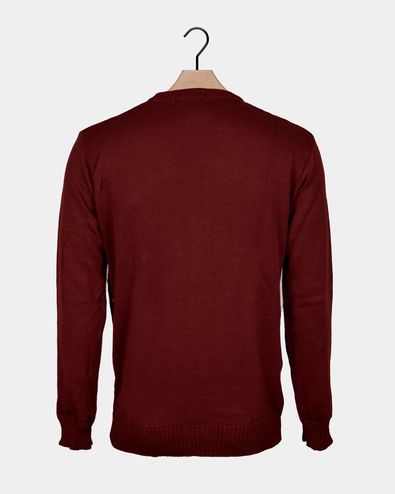 Christmas Jumper Santa on Sleigh and Christmas Tree Back