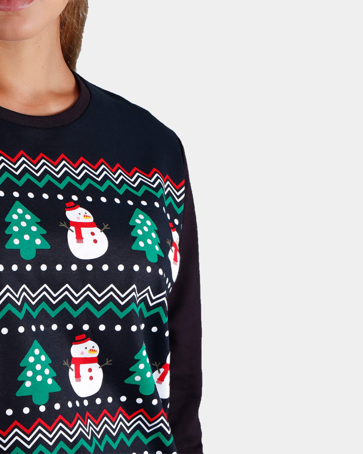 Christmas Sweatshirt Snow Tree