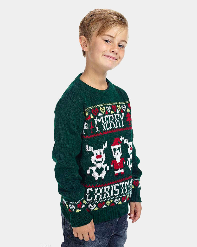 Boys Family Merry Christmas Jumper