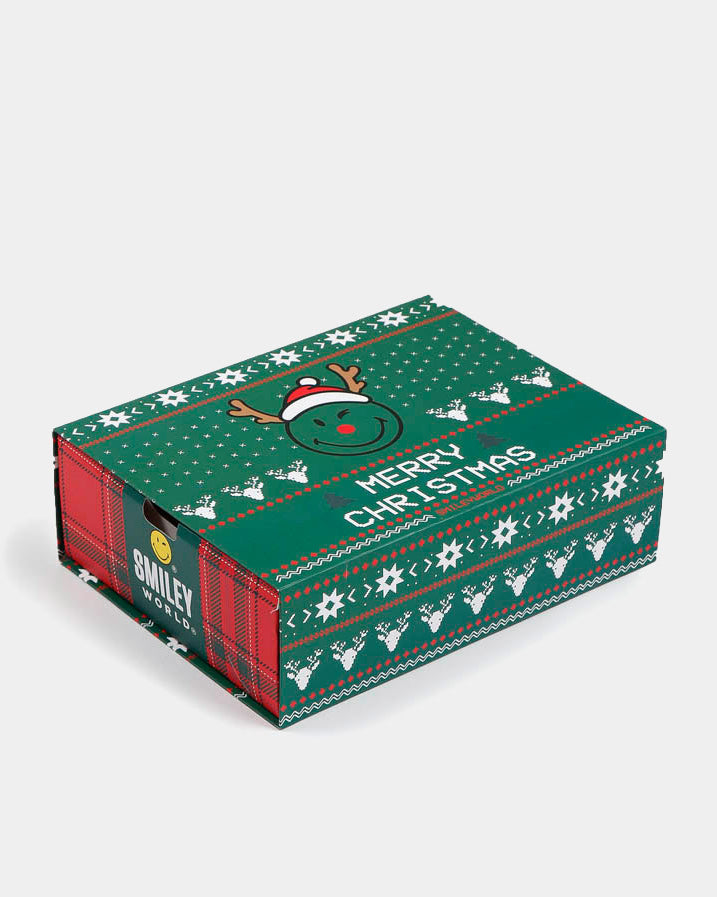 Green Boys Christmas Pyjama Smile Gift Box