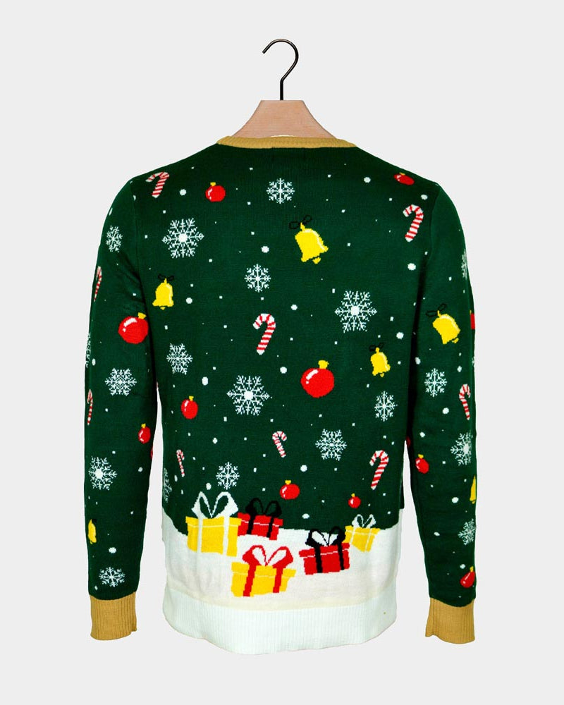 LED light-up Family Christmas Santa Claus in a mess Back