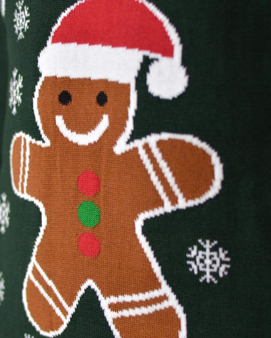 Organic Cotton Family Christmas Jumper Bite Me detail