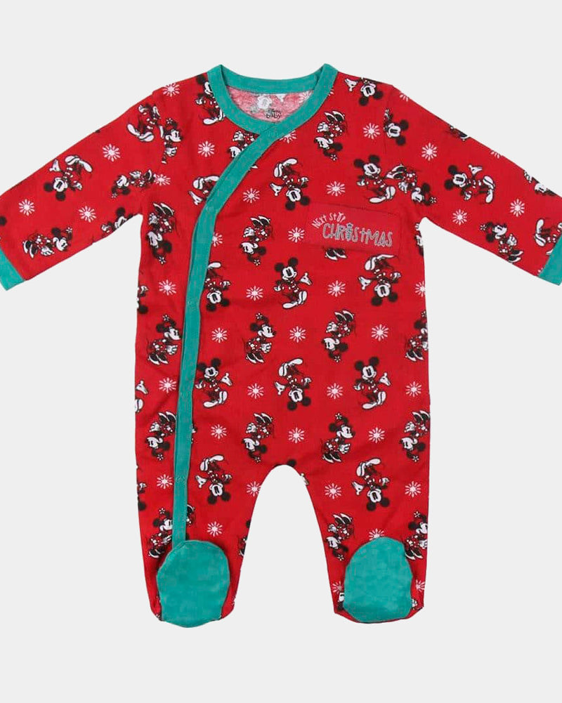 red baby sleepsuit mickey