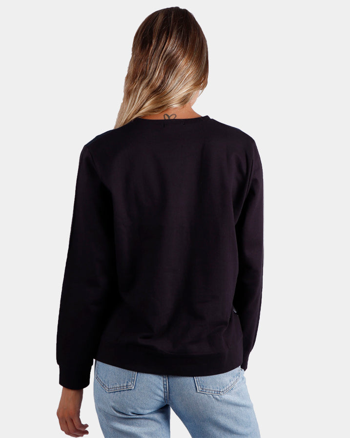 Womens Christmas Sweatshirt Snow Tree Back