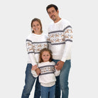 Matching Family Classy White Cotton Christmas Jumper 'Alaska'