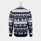 Blue Womens Snowmen and Trees Christmas Jumper 