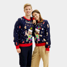 Blue LED light-up Men's Christmas jumper Ginger Cookie womens