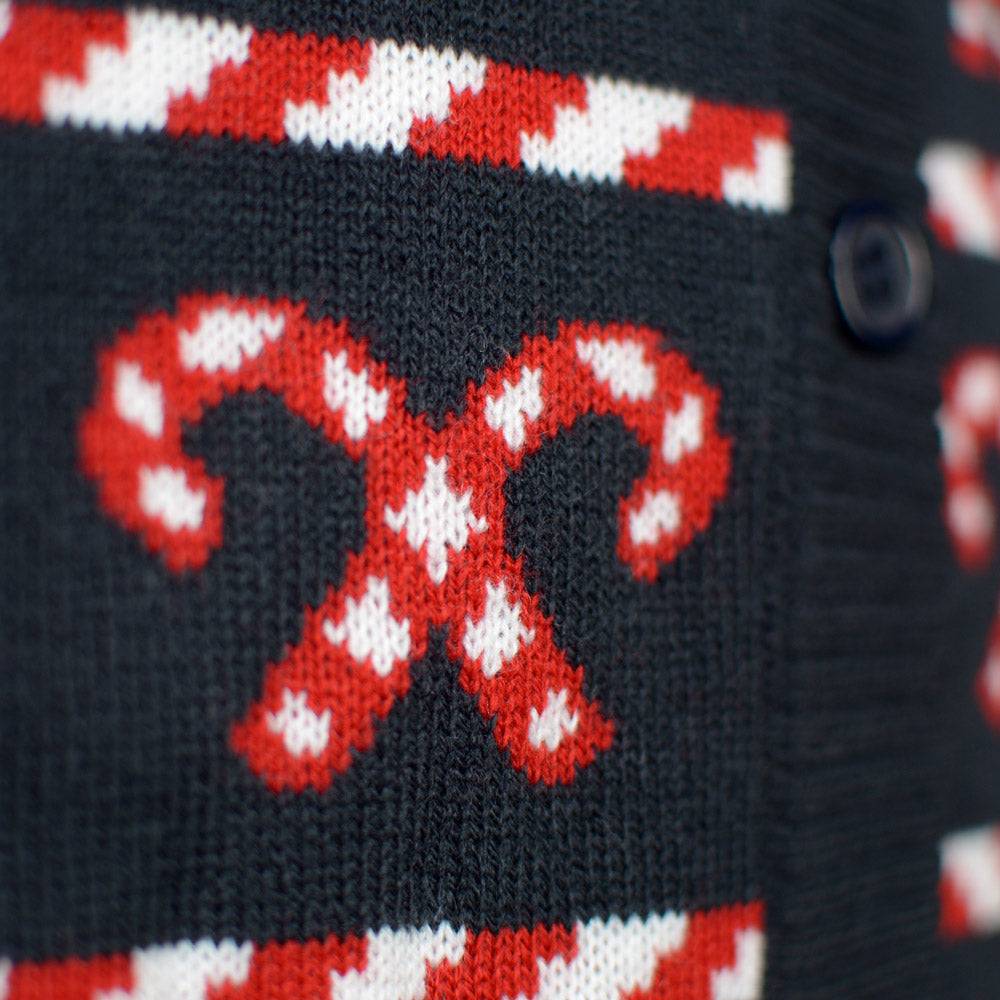 Blue Womens Cardigan Christmas Jumper Polar Stars
