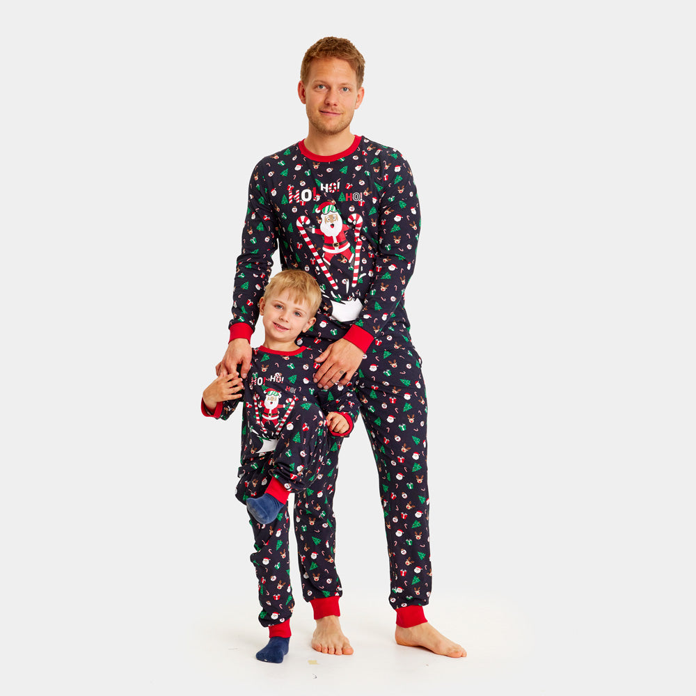 Christmas Pyjama for Family with Skiing Santa
