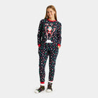 Christmas Pyjama with Skiing Santa Womens
