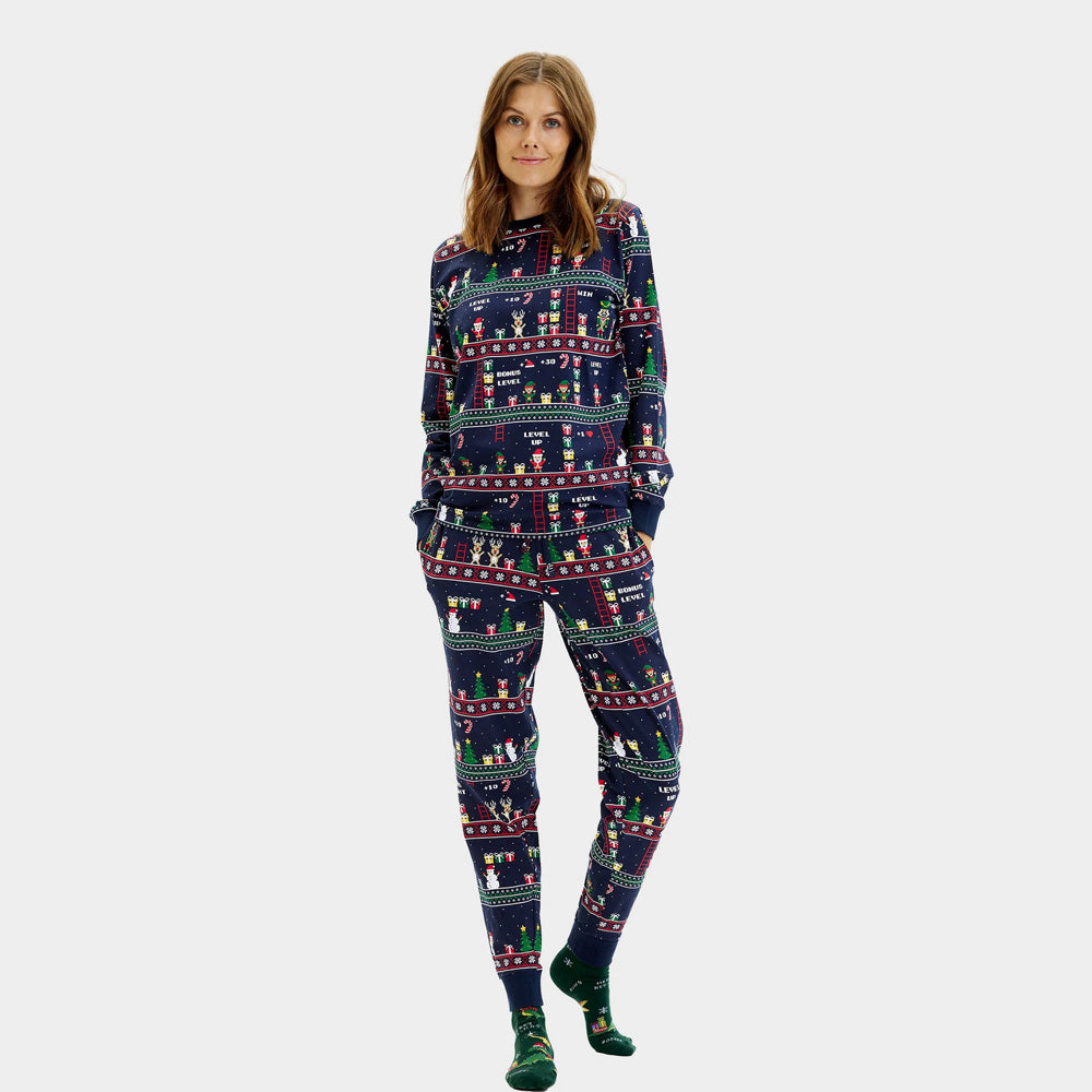 Christmas Pyjama for Women Vintage Gaming
