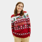 Couples Christmas Jumper Driving Home Women
