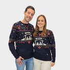 Couples Christmas Jumper Nativity Womens and Mens
