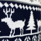 Family Christmas Jumper Strips Reindeers and Trees 