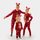 Red Christmas Pyjama Family Children with Rudolph the Reindeer
