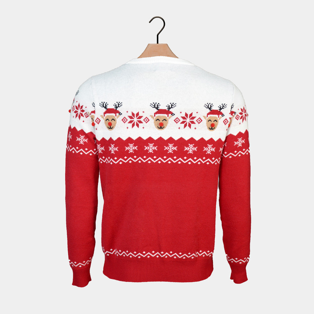 Boys  Girls Christmas Jumper Reindeer Adorable 
