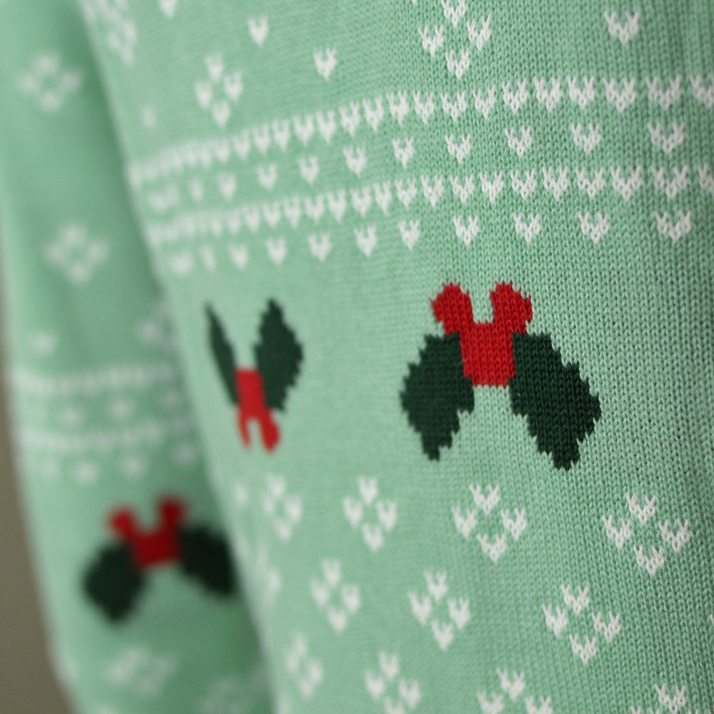 Green Sweet Couple's Christmas Jumper detail