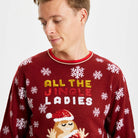 Jingle Ladies Christmas Jumper Mens Sequins
