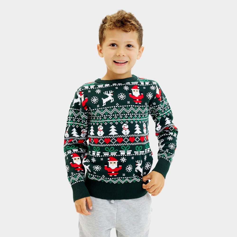 Jolly Green Organic Cotton Boys Christmas Jumper
