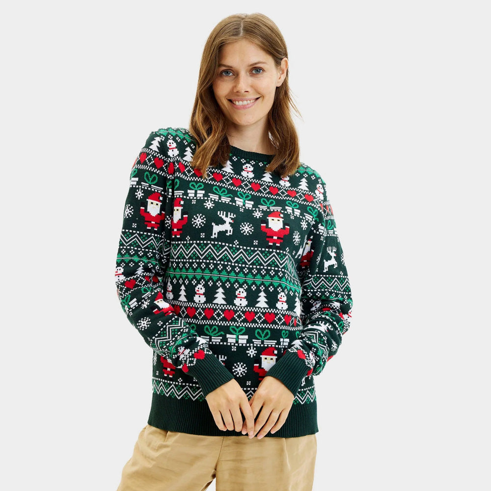 Jolly Green Organic Cotton Family Christmas Jumper women
