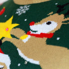 LED light-up  Santa Claus in a mess Womens Christmas Jumper
