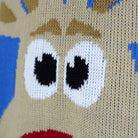 Light Blue Couple's Christmas Jumper with Reindeer and Snow detail
