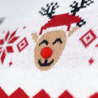 Mens Christmas Jumper Adorable Reindeer 3D