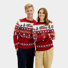 Mens Christmas Jumper Driving Home Couple

