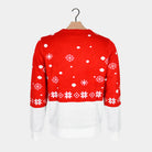 Reindeer Scarf Organic Cotton Men's Christmas Jumper 