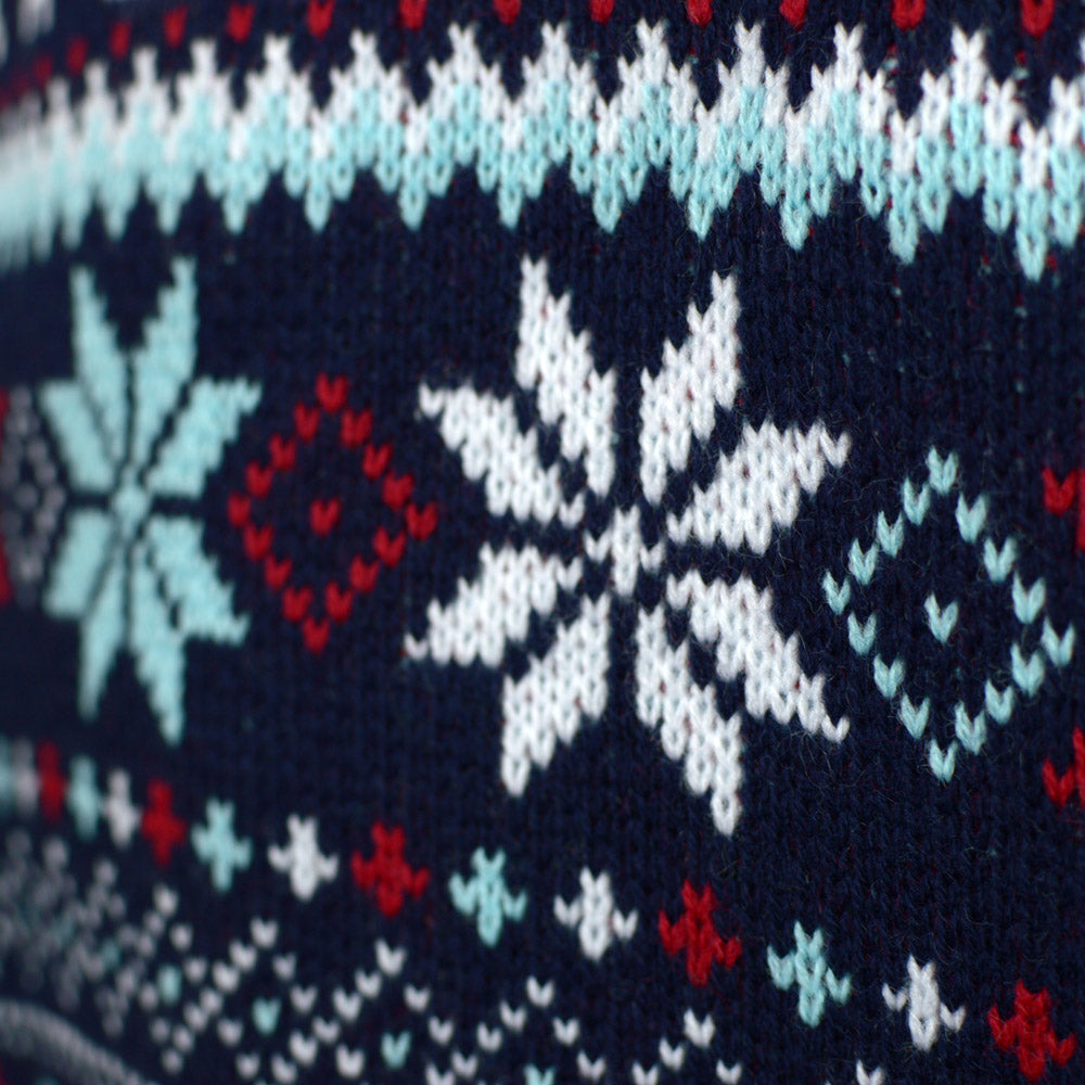 Navy Blue Merry Christmas Jumper Snow